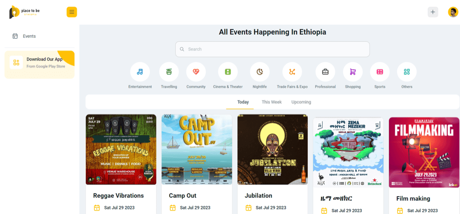 Place to be Ethiopia — screenshot